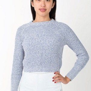 Cropped Fisherman Sweater (Light Blue)